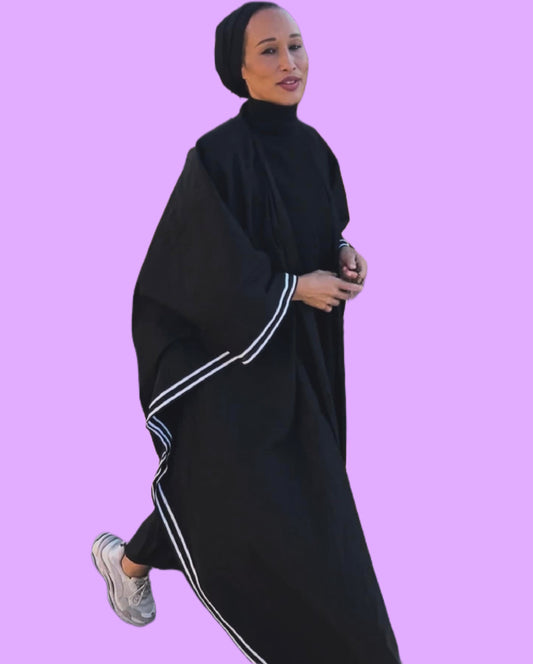 Sport Trimmed Open Abaya