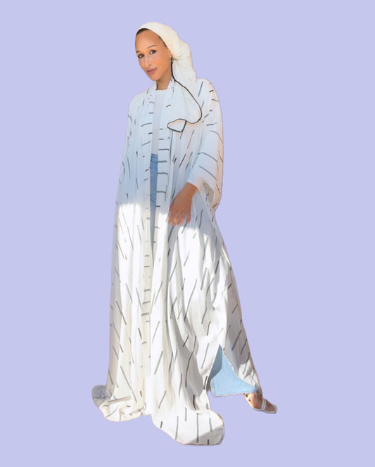 Criss Cross Back Kimono in White