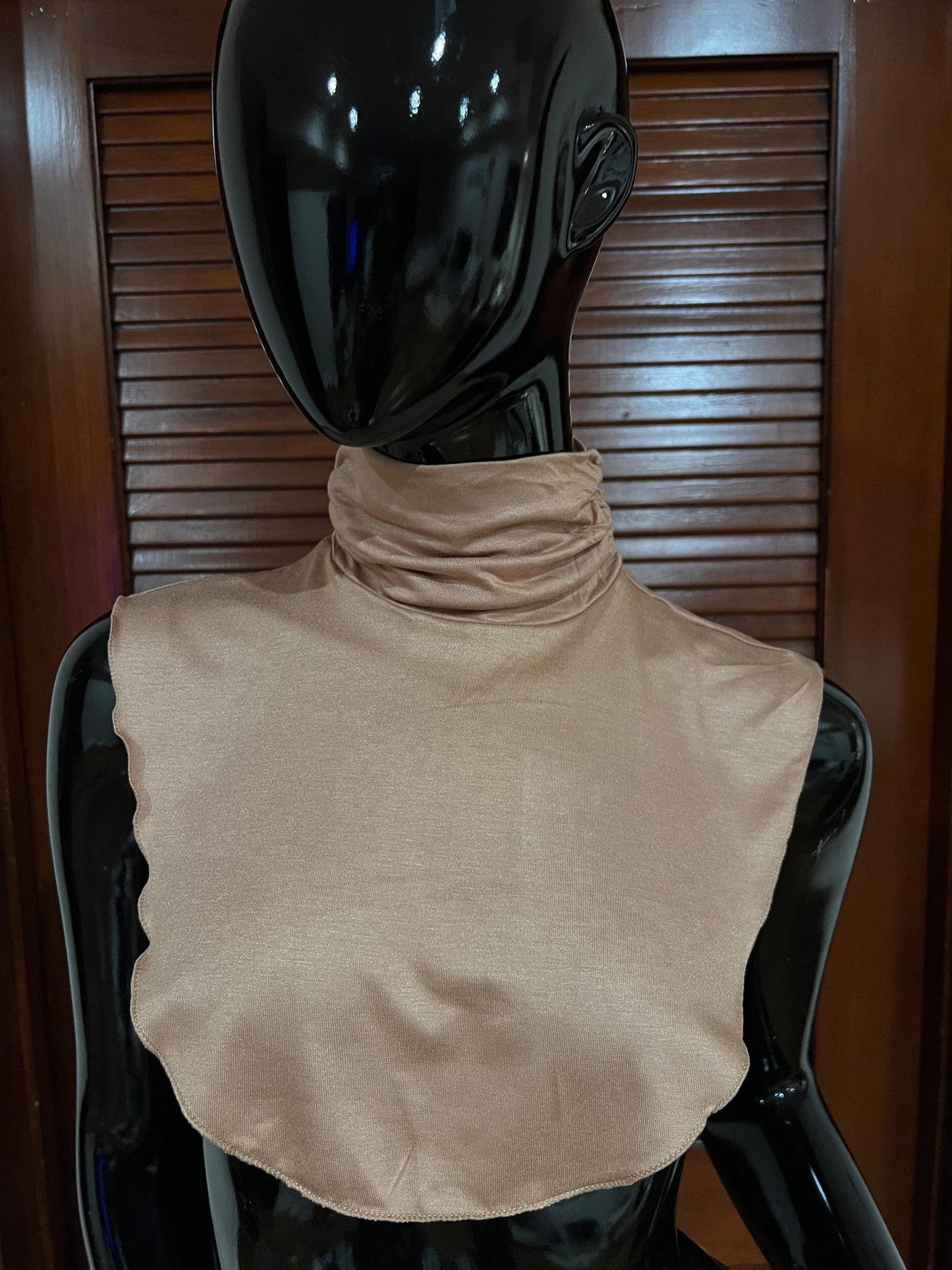 Detachable Faux Collar in Camel